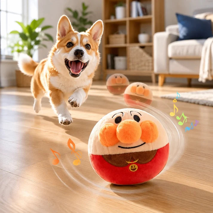 Juguete de peluche eléctrico e interactivo con forma de perro saltarín, ideal para juegos de persecución en interiores y para perros aburridos.